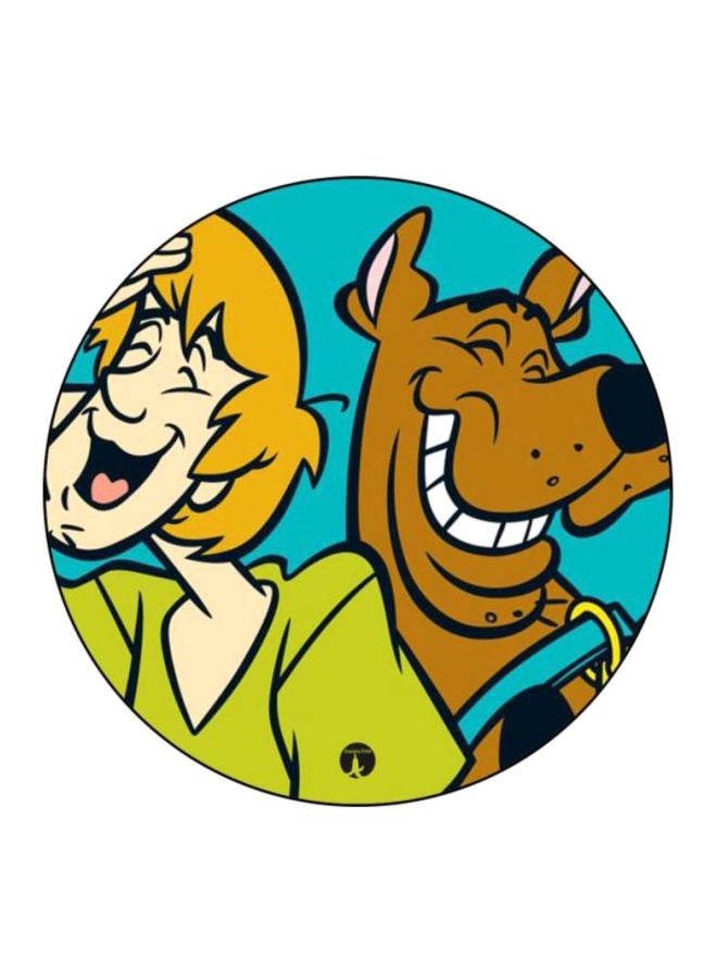BP Scooby Doo Printed Round Mousepad Brown/Green/Black