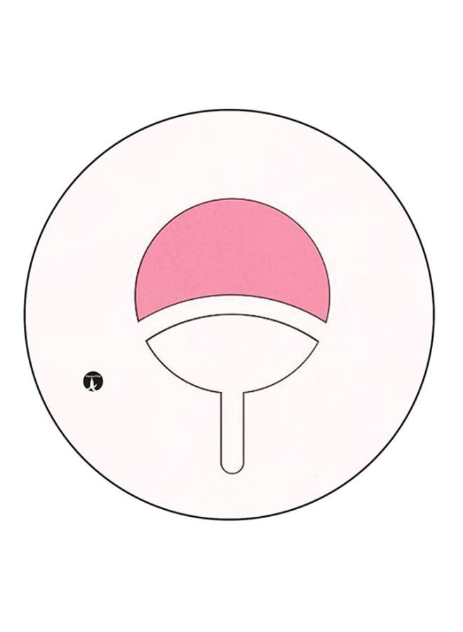 BP Printed Round Mousepad White/Pink