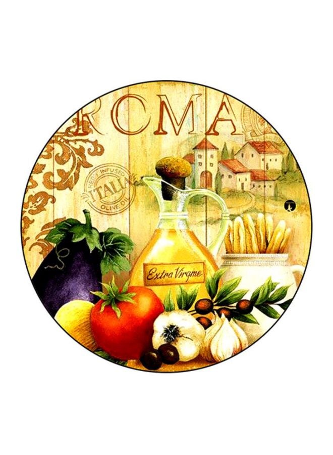 BP Food Printed Round Mousepad Multicolour
