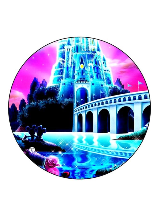 BP Disney Printed Round Mousepad Blue/Pink/Black