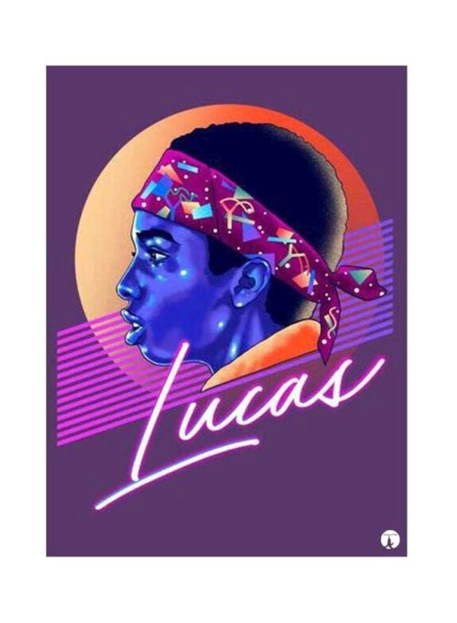 BP Stranger Things Lucas Printed Mousepad Purple/Blue/Black