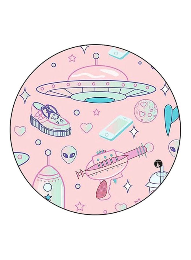 BP Space Printed Round Mousepad Pink/Blue