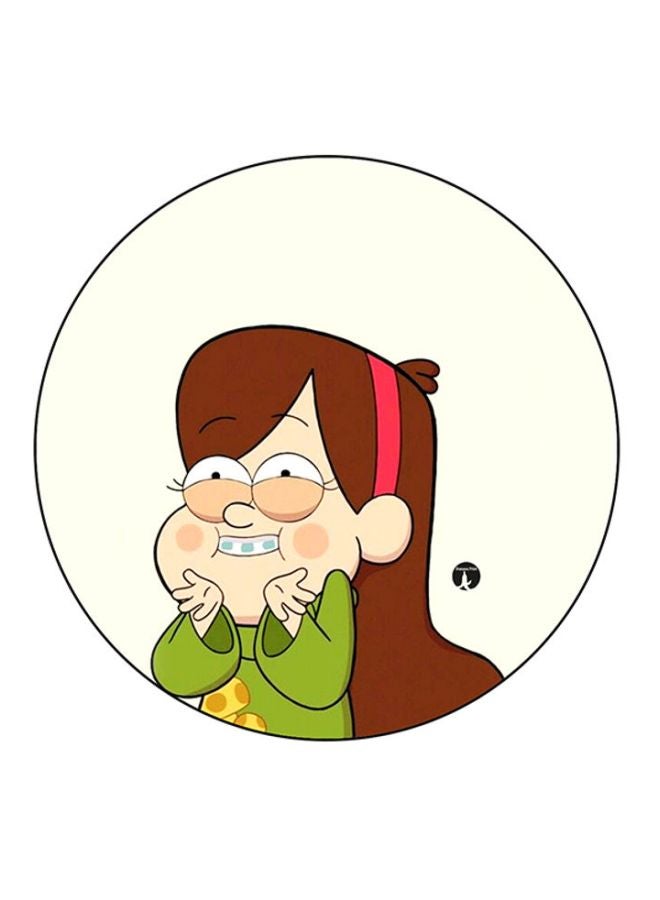BP Gravity Falls Printed Round Mousepad White/Green/Brown