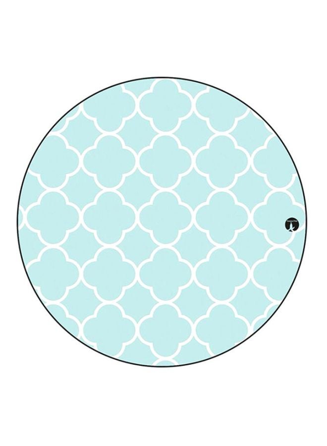 BP Printed Round Mousepad Blue/White
