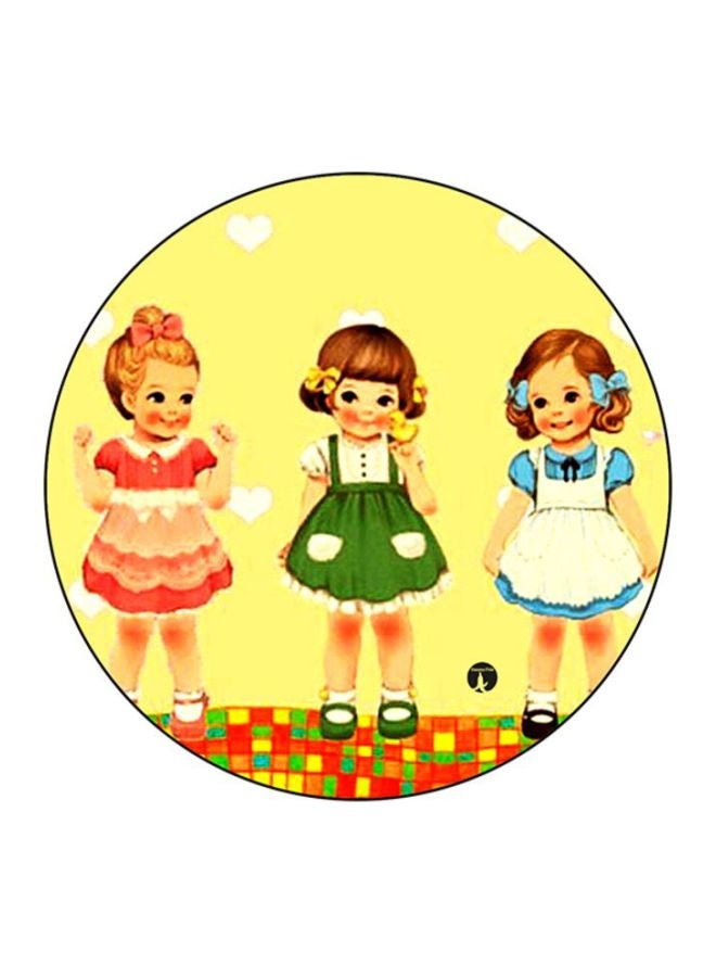 BP Girls Printed Round Mousepad Multicolour