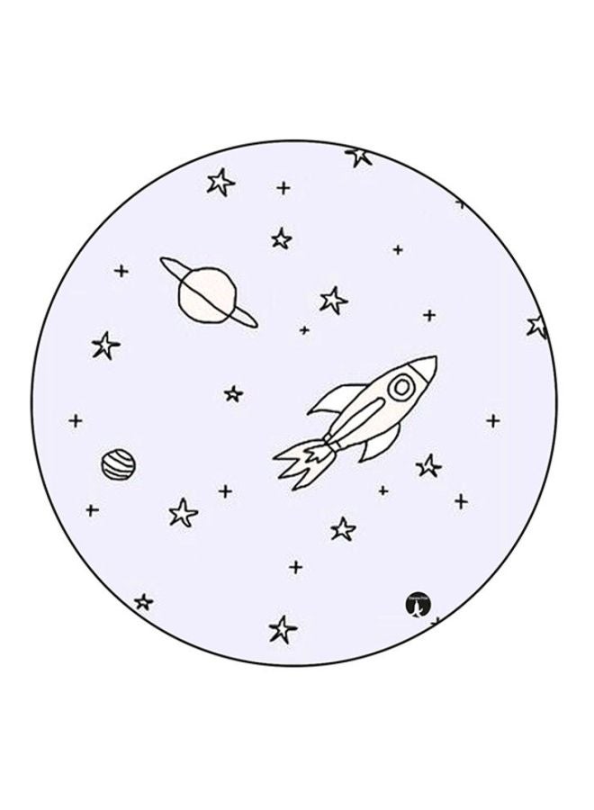 BP Space Printed Round Mousepad Grey/Black/White