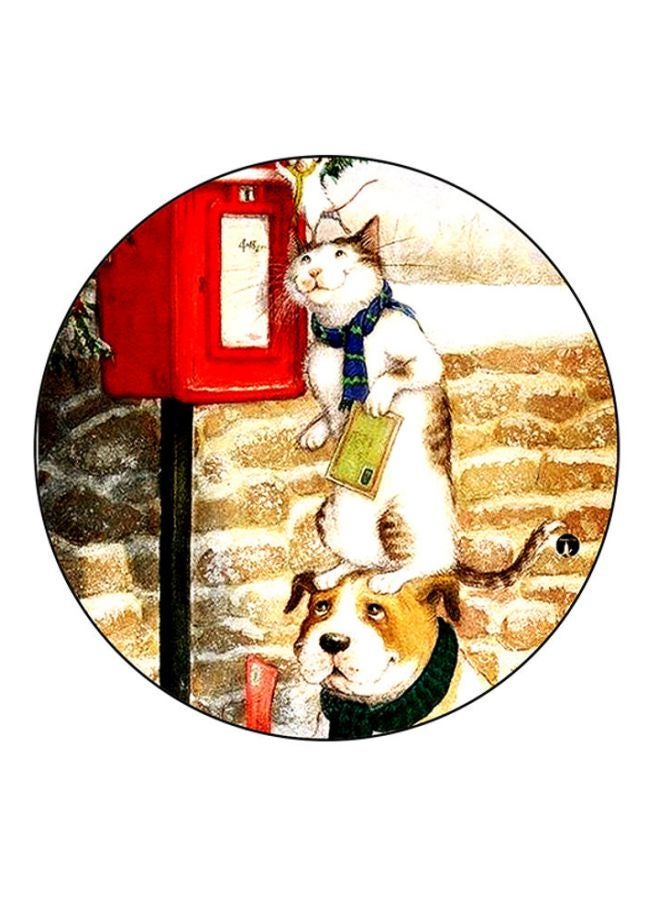 BP Animals Printed Round Mousepad Multicolour