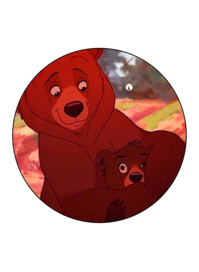 BP Disney Printed Round Mousepad Brown/Grey/Green