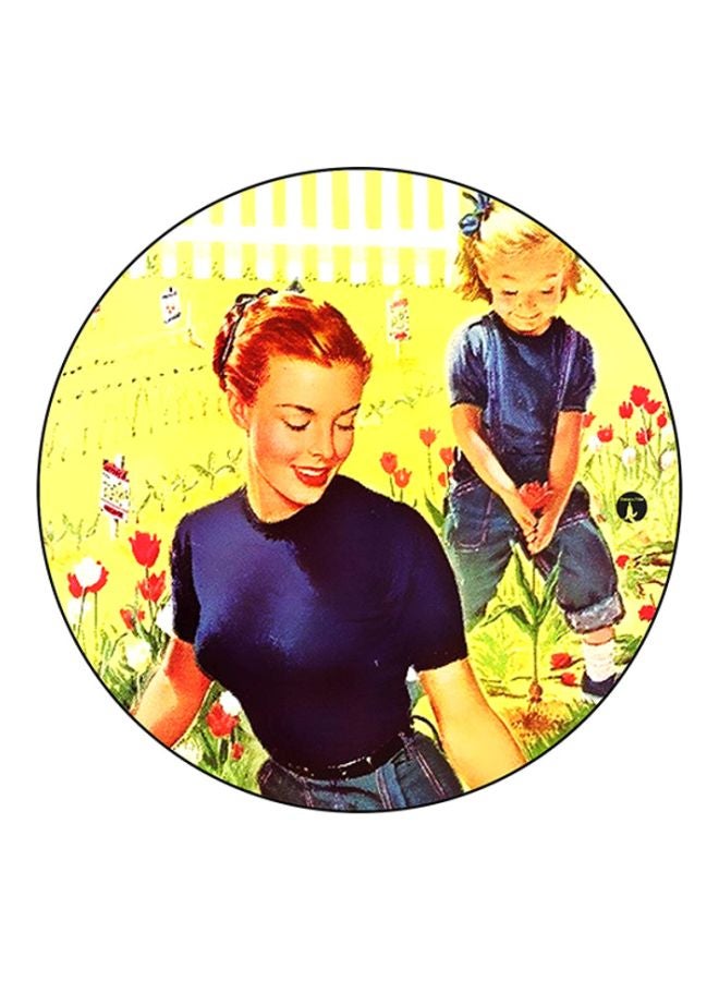 BP Vintage Art Round Mousepad Multicolour