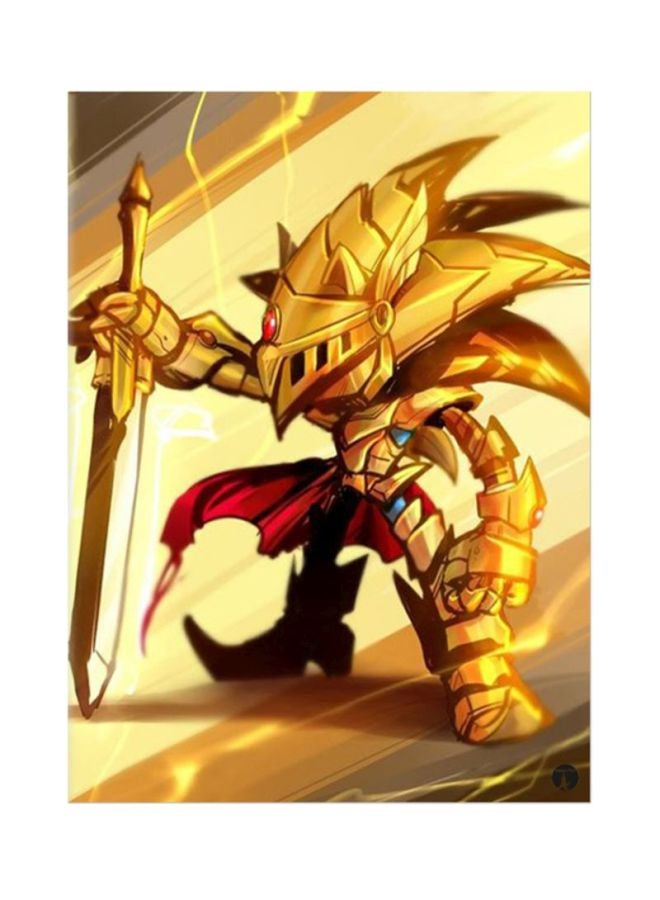 BP Video Game Sonic Printed Mousepad Gold/Red/Black