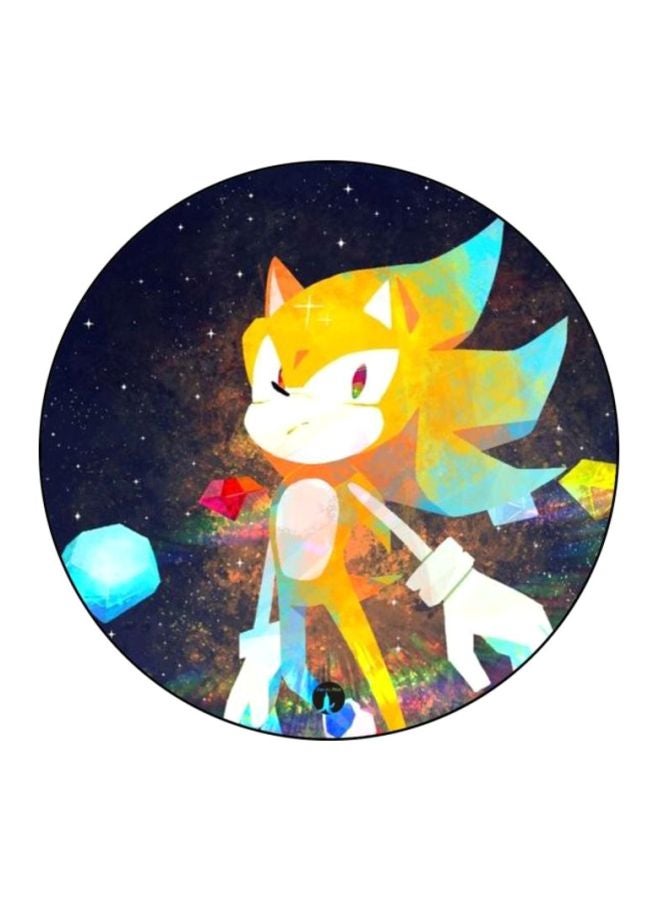BP Sonic Printed Round Mousepad Yellow/White/Blue