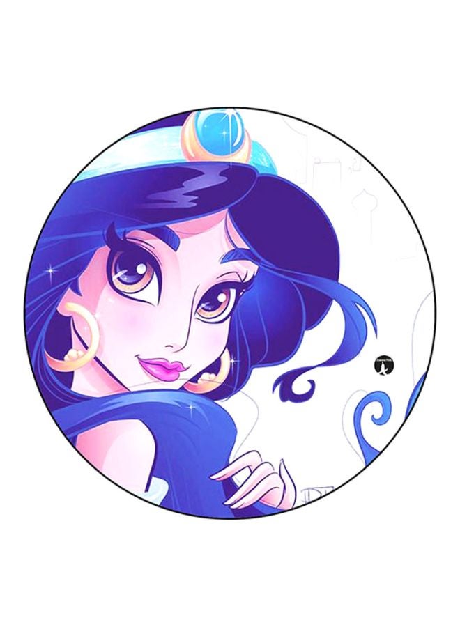 BP Princess Jasmine Printed Round Mousepad Blue/Pink/White