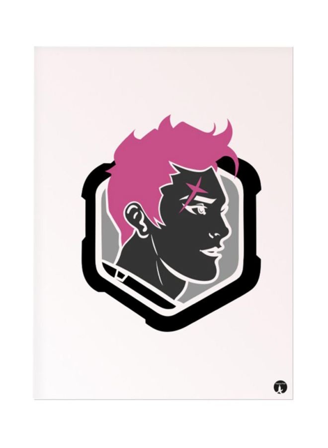 BP Video Game Overwatch Printed Mousepad Pink/Black/Grey