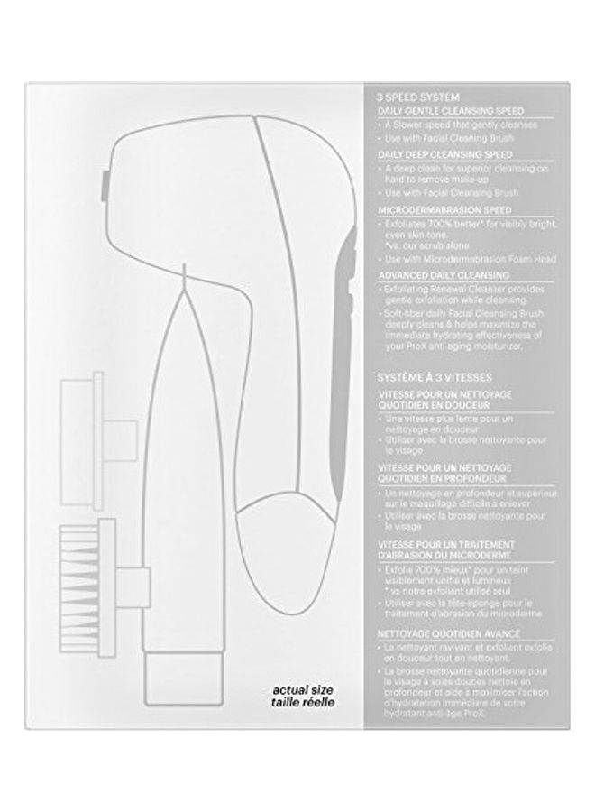 Prox Microdermabrasion Plus Advanced Facial Cleansing Brush System 2.9inch