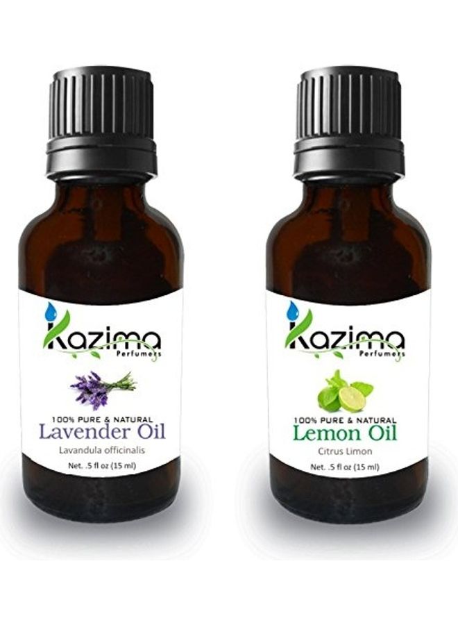 KAZIMA Pack Of 2 Lavender And Lemon Oil 15ml 