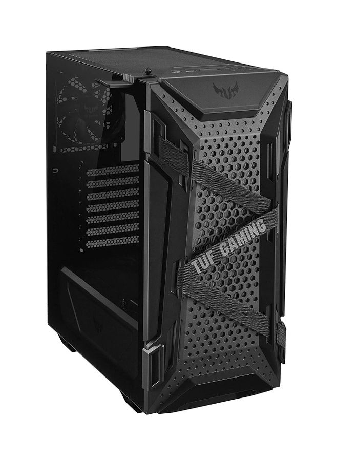 ASUS - TUF Gaming GT301 Mid-Tower Compact Case for ATX Motherboards With Honeycomb Front Panel, 120mm Aura Addressable RBG Fans, Headphone Hanger, and 360mm Radiator Support, 2 x USB 3.2 - Image 1