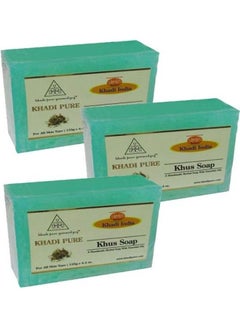Pack of 3 125g Herbal Khus Soap 375grams