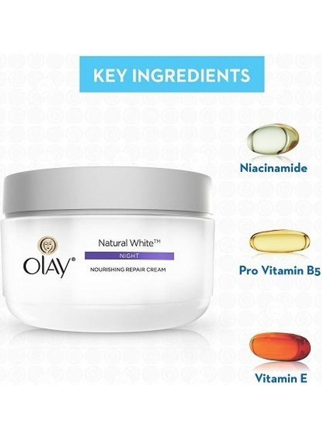 Olay Natural White 7 In 1 Night Nourishing Repair Cream 50grams  - Image 4