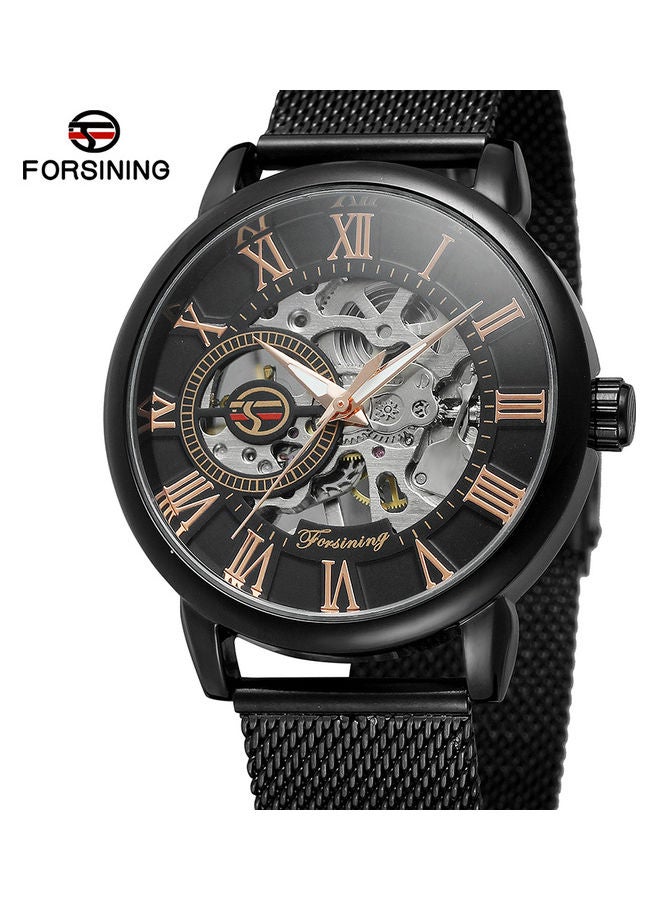 A9 Forsining Fusini mechanical movement Roman numeral black belt black disk  - Image 1