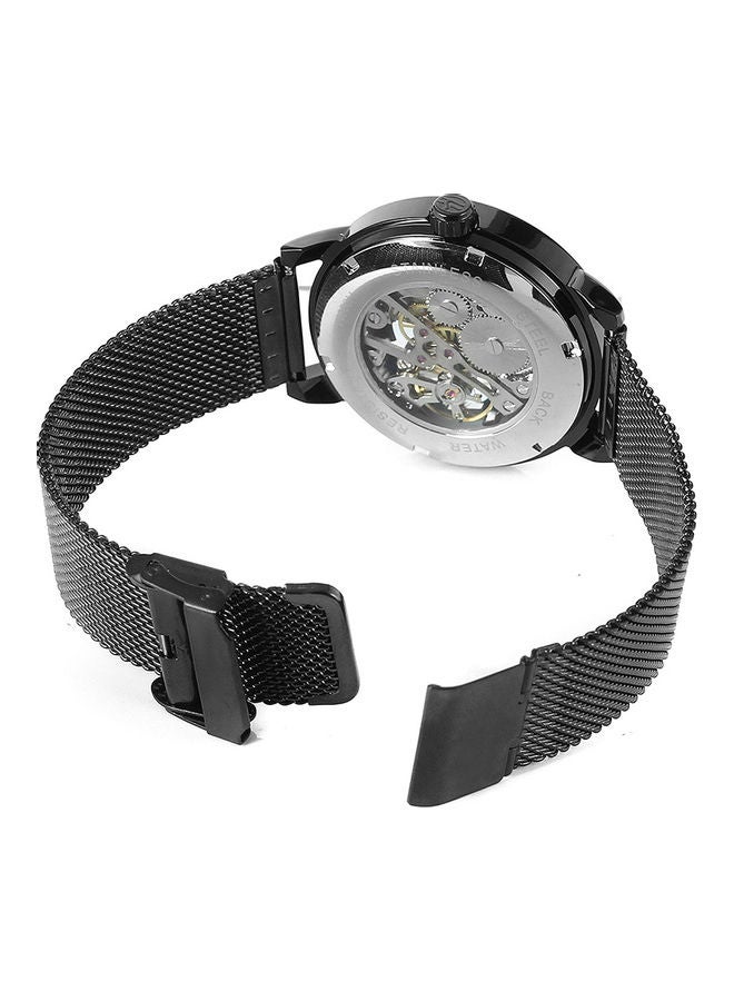 A9 Forsining Fusini mechanical movement Roman numeral black belt black disk  - Image 5