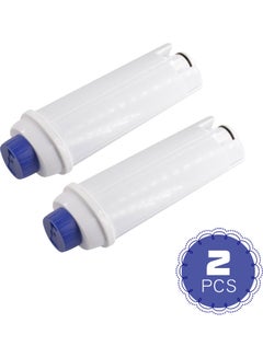 2-Piece Activated Carbon Softener Replacement Water Filter Cartridges Compatible with Delonghi DLS C002 Automatic Coffee Machine White 16x6x11.5cm