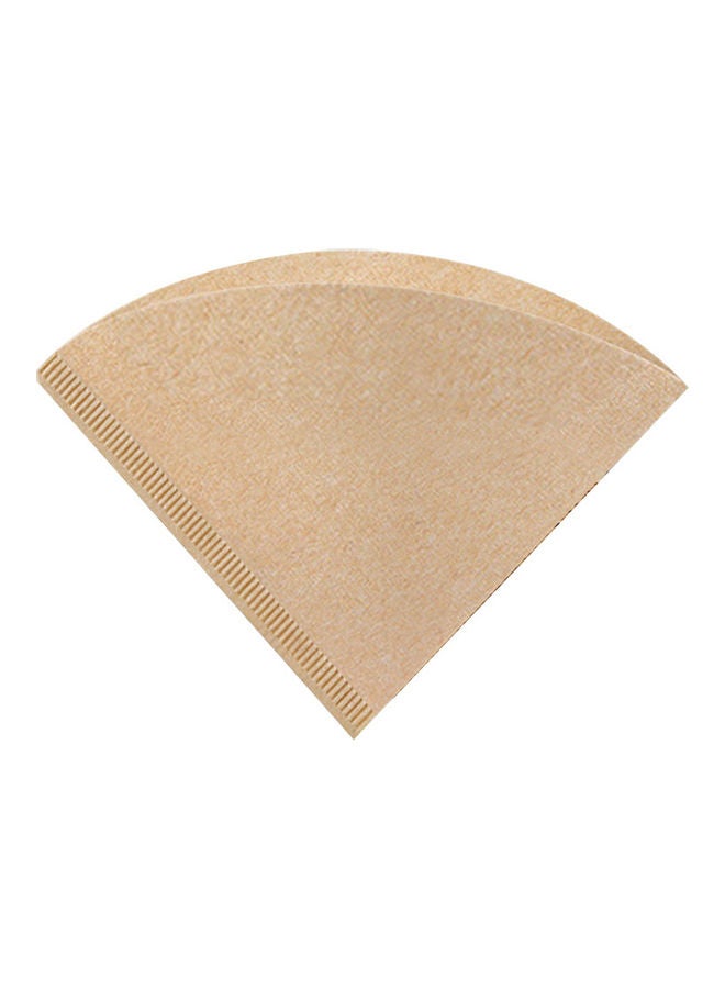 Unbleached Dripper V-Shaped Disposable Coffee Filter Cone Paper Beige 18x3x15cm  - Image 2