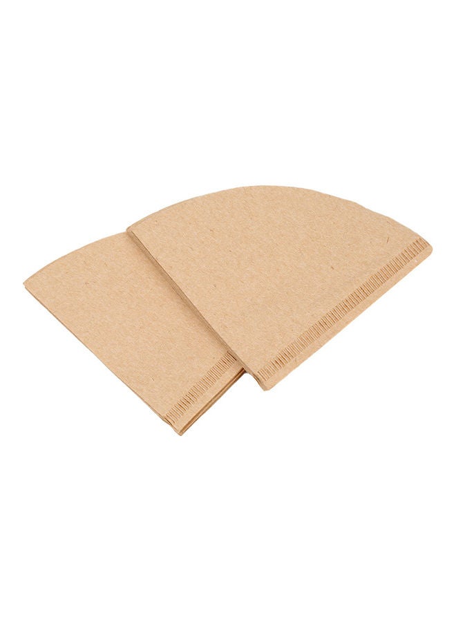 Unbleached Dripper V-Shaped Disposable Coffee Filter Cone Paper Beige 18x3x15cm  - Image 3