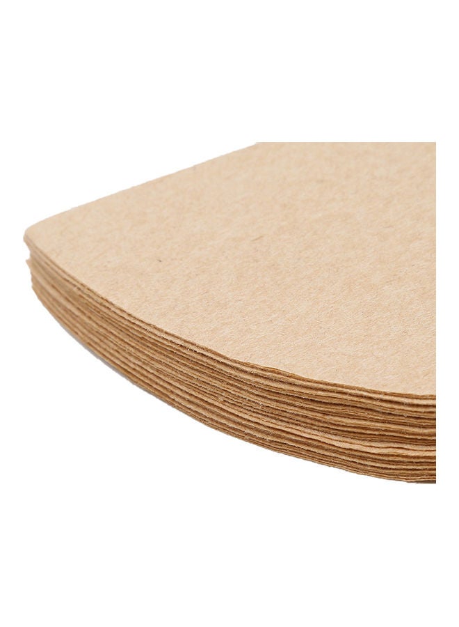 Unbleached Dripper V-Shaped Disposable Coffee Filter Cone Paper Beige 18x3x15cm  - Image 5