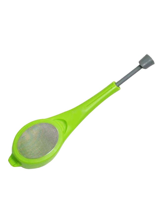 Extra Fine Mesh Squeeze Tea Strainer Filter with BPA-Free PP Handle Green 18x2x4cm