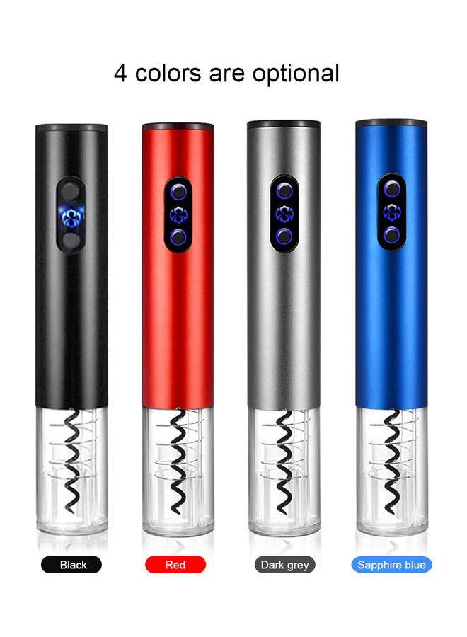 Automatic Electric Wine Bottle Corkscrew Opener with Foil Cutter Red 27x7x7cm  - Image 5