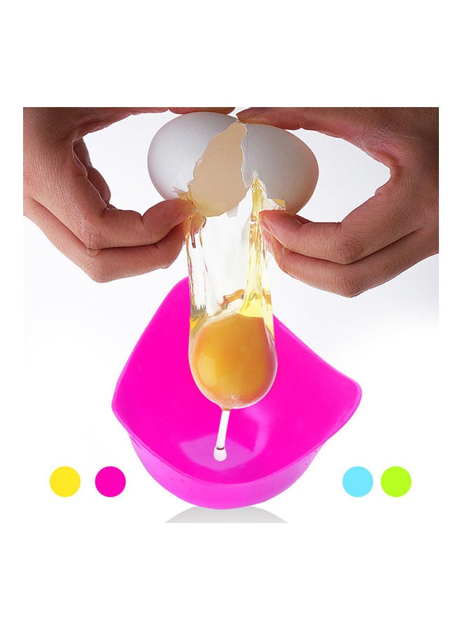4-Piece Silicone Egg Poacher Blue/Purple/Green 15x3x10cm - Image 1