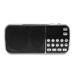 راديو رقمي FM صغير محمول Y-501 بشاشة عرض مقاس 0.75 بوصة V3441_P أسود