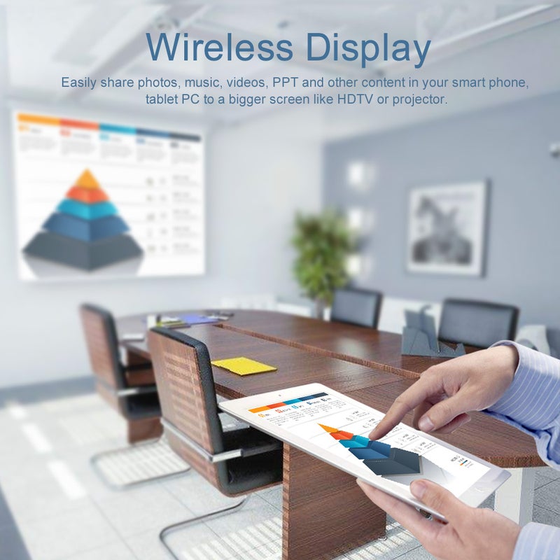 AnyCast - New Wireless WiFi Display Dongle Receiver V3845B_P Black - Image 1