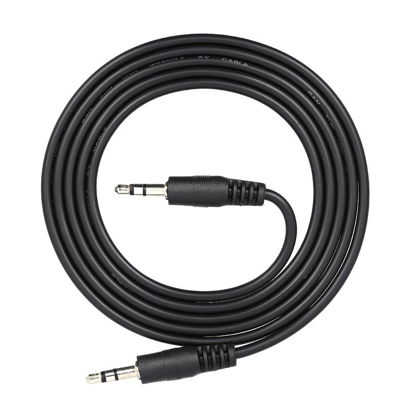 1m 3.5mm Male to 3.5mm Male Audio Cable AUX Wire V3774_P Black  - Image 1