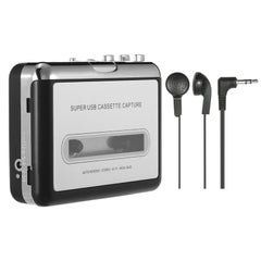 Ezcap USB Cassette Capture Tape-to-MP3 Converter With Earphone V2851_P Black  - Image 4