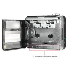 Ezcap USB Cassette Capture Tape-to-MP3 Converter With Earphone V2851_P Black  - Image 2