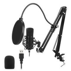 Generic Professional Podcast Condenser USB Microphone Kit V6664-2_P Black  - Image 4