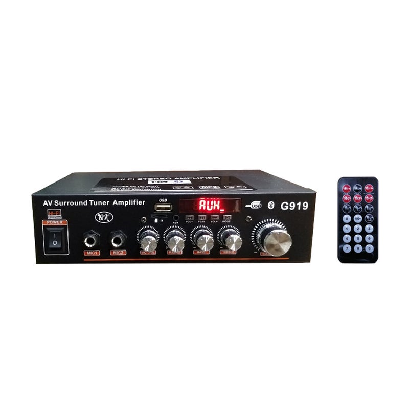 Generic - Mini FM Reading Card Bluetooth Digital Power Amplificador V6659_P Black - Image 1