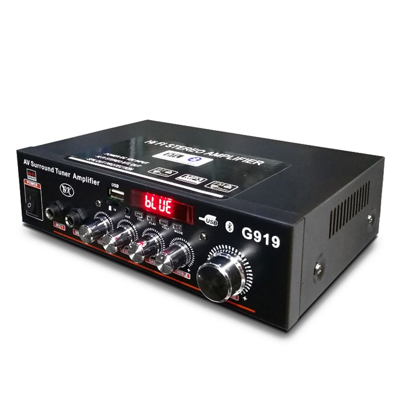 Generic - Mini FM Reading Card Bluetooth Digital Power Amplificador V6659_P Black - Image 1