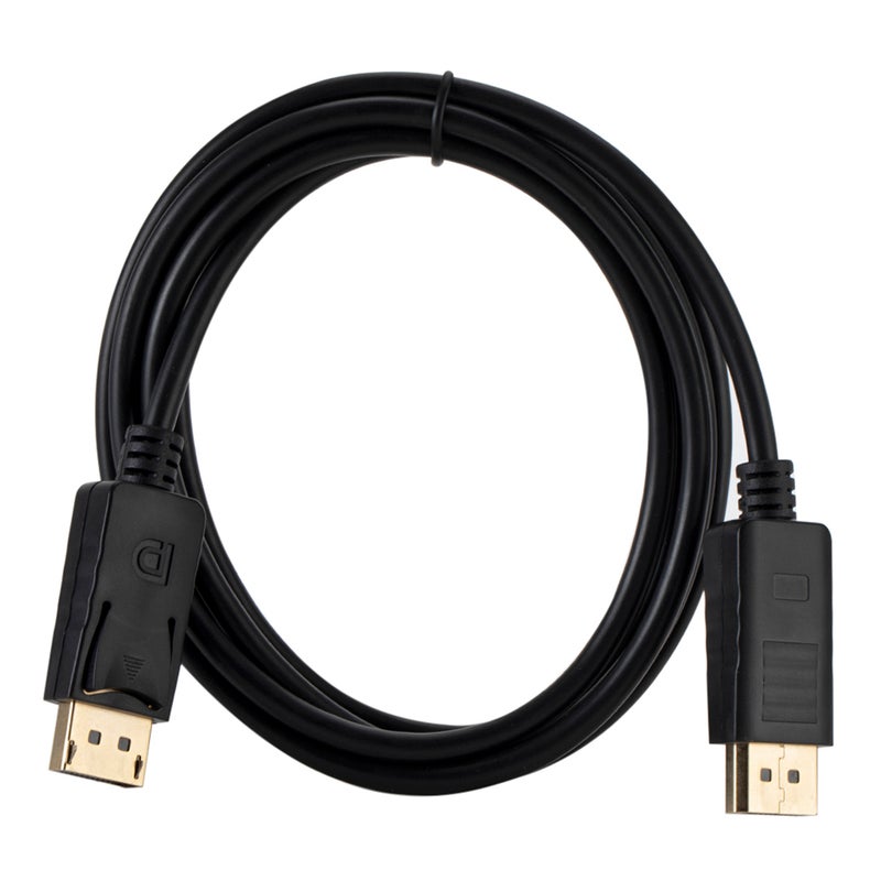 1.8M Display Port Male To Male Display Port Video Audio Adapter Cable V6870_P Black - Image 3