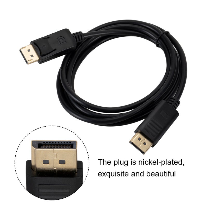 1.8M Display Port Male To Male Display Port Video Audio Adapter Cable V6870_P Black - Image 4