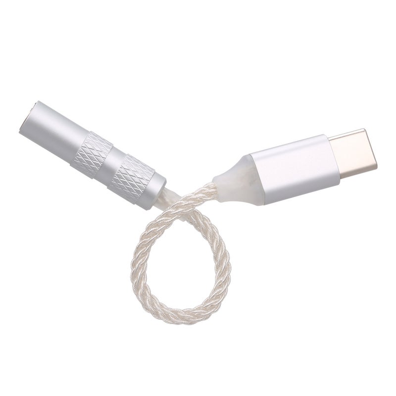 Type-C Male To 3.5mm Female Jack Audio Cable Headphone Audio Adapter V6831-1_P Silver - Image 5