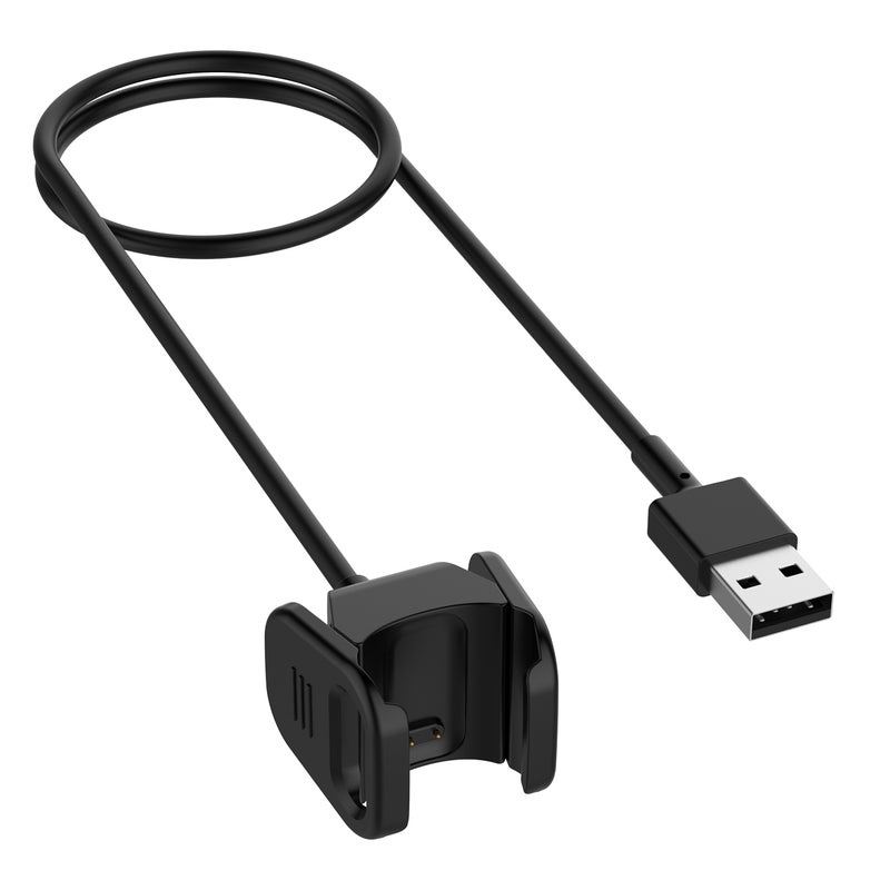 1m Smart Bracelet USB Charge Cable Wire Clip Replacement for Fitbit Charge 3 Charger Portable Smart Bracelet USB Charge V6864-2_P black  - Image 4