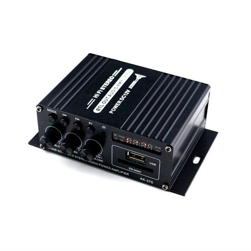 Generic AK370 12V Mini Audio Power Amplifier V6744_P Black  - Image 2