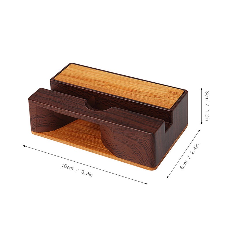 Generic - Mobile Phone Sound Amplifier Stand Wooden Cell Phone Stand V6596_P Black walnut - Image 1