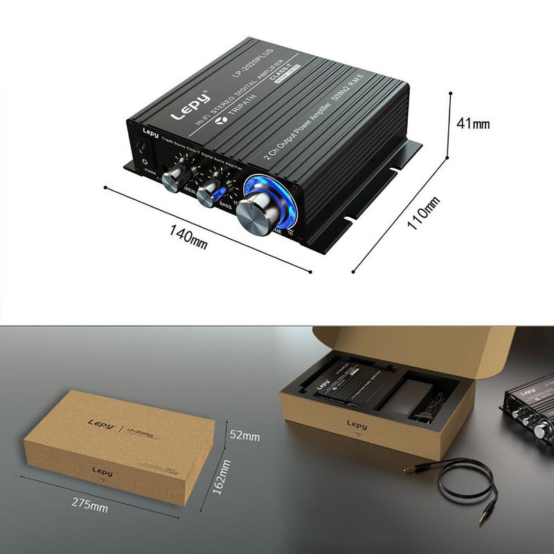 ليبي - مضخم صوت ستيريو رقمي هاي فاي من الفئة T V6746EU_P أسود - Image 1