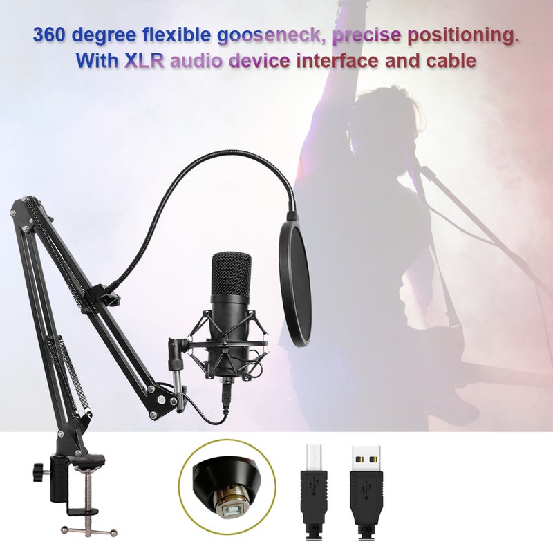 Adjustable Condenser Microphone Kit V6432B_P Black - Image 2