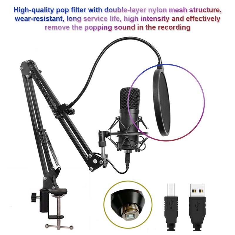 Adjustable Condenser Microphone Kit V6432B_P Black - Image 4