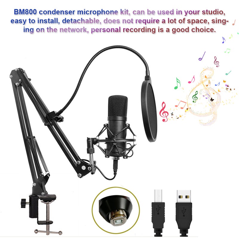 Adjustable Condenser Microphone Kit V6432B_P Black - Image 3