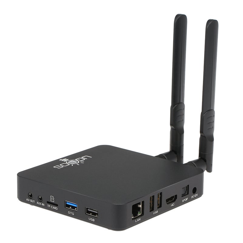 UGOOS - AM6 Smart Android 9.0 TV Box V6233EU_P Black - Image 1